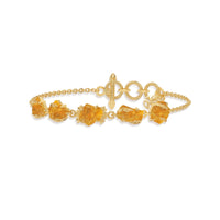 citrine rough bracelet