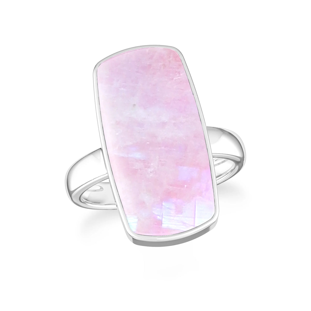 pink-moonstone bezel-set ring