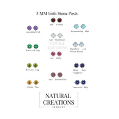birthstone cut earrings