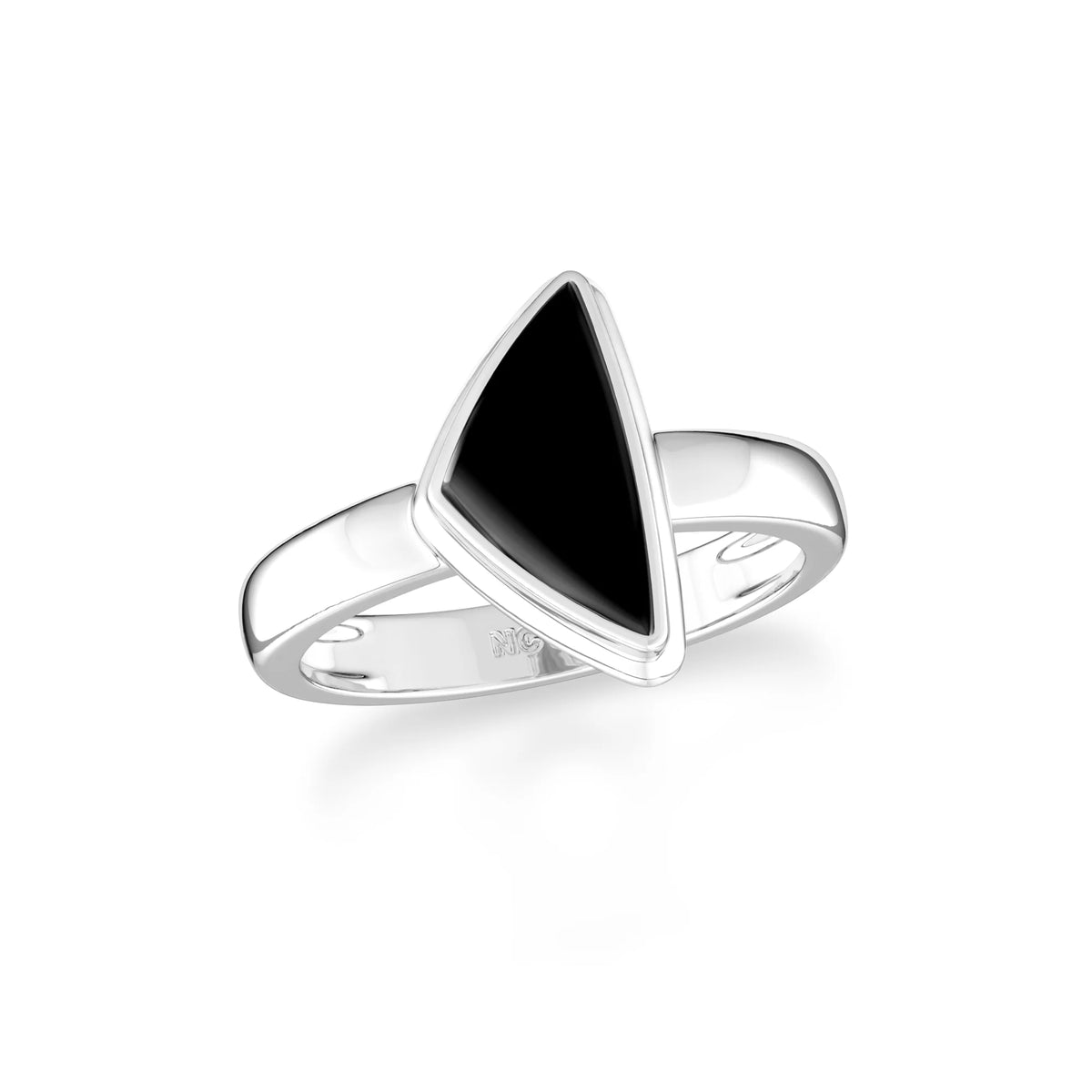 black-onyx bezel-set ring