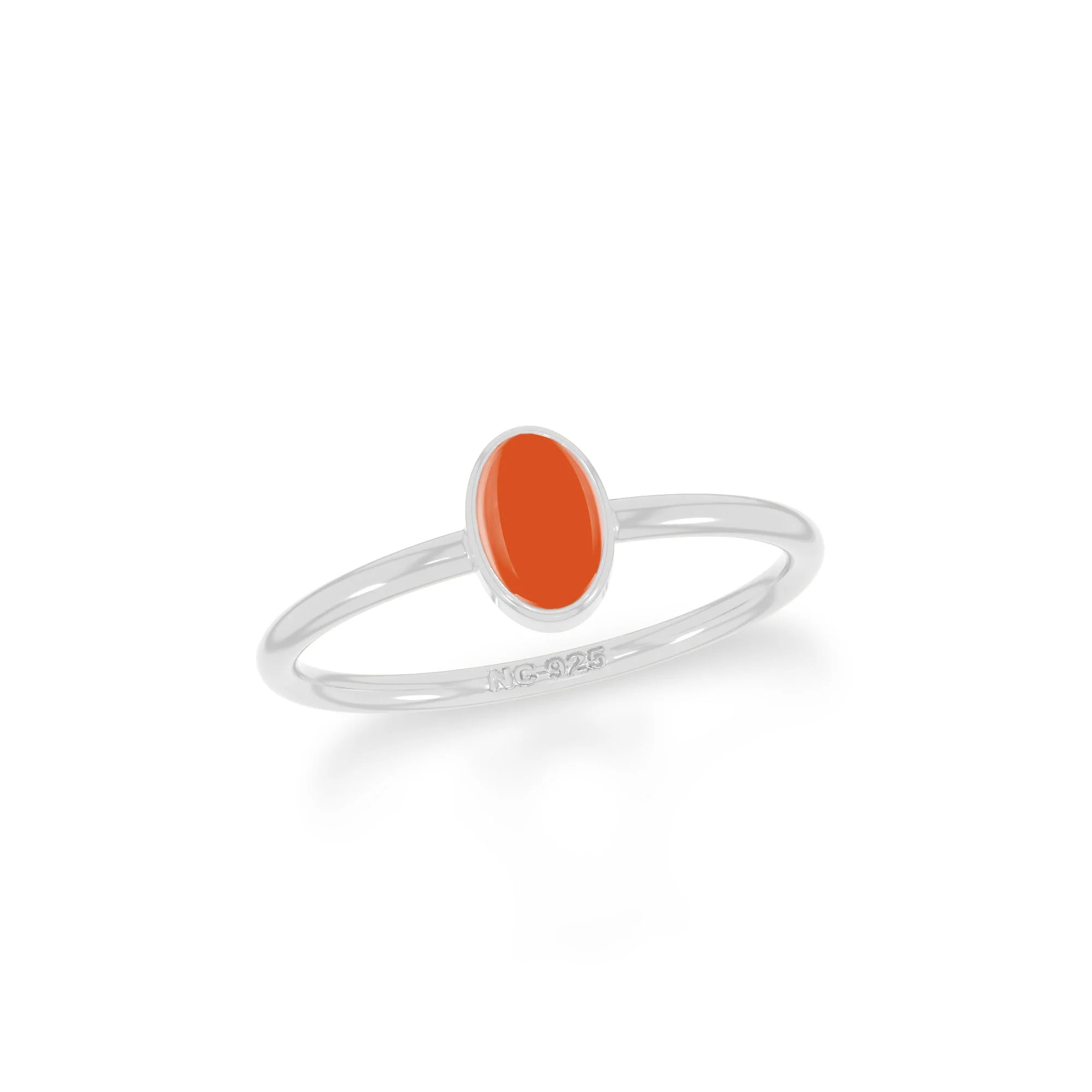 carnelian bezel-set ring
