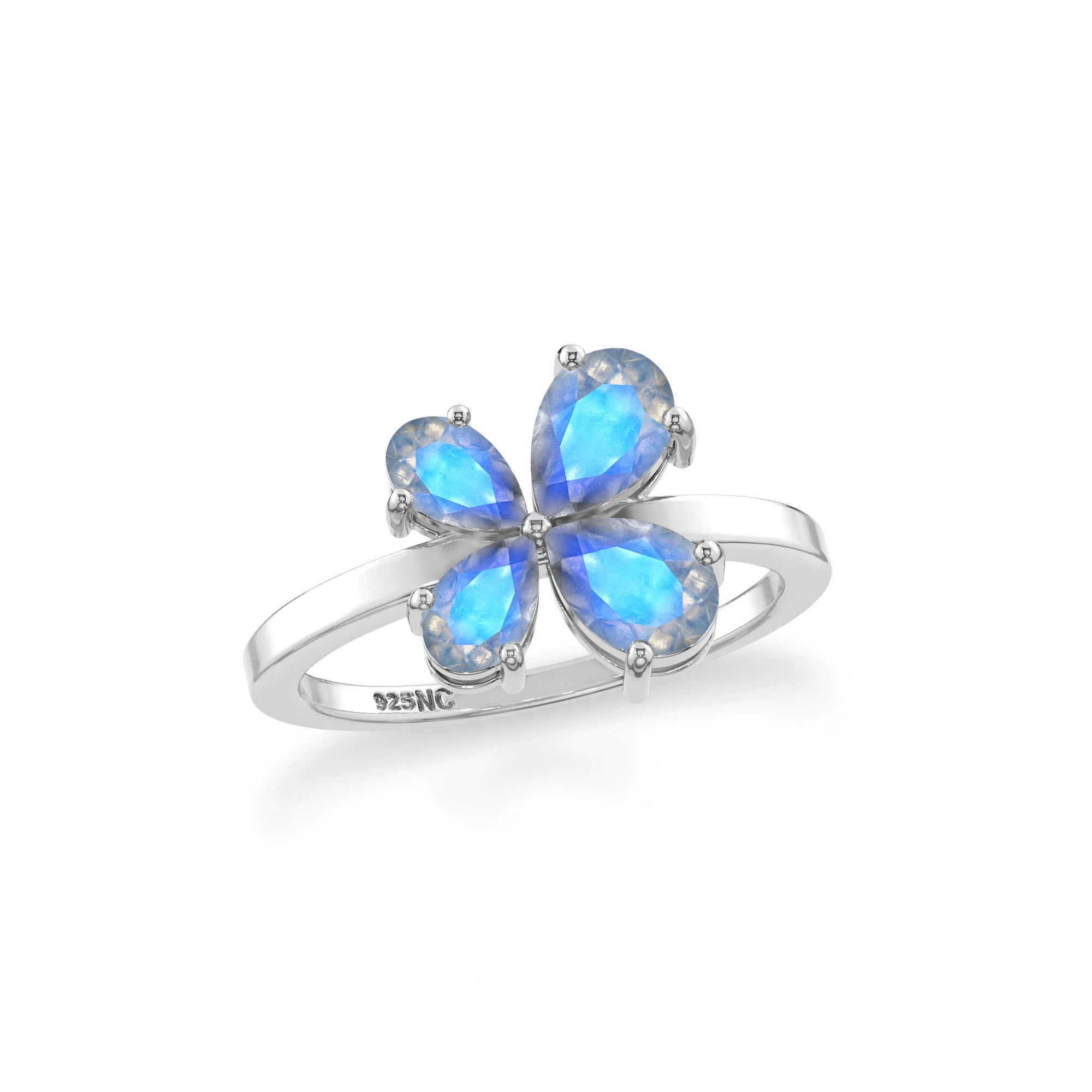 labradorite stackable prong-set ring