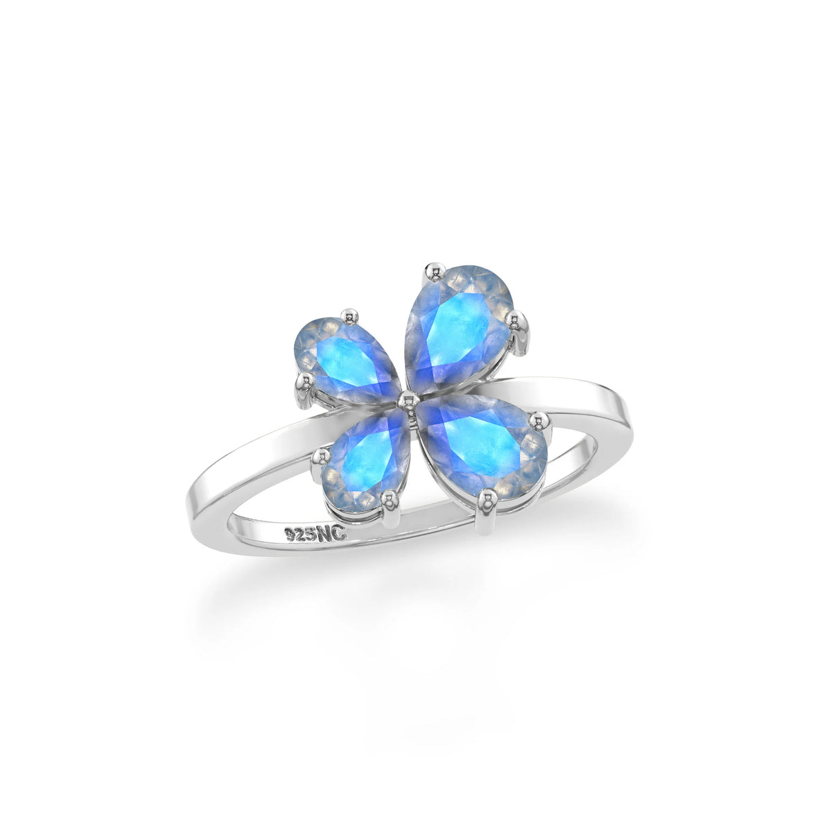 labradorite stackable prong-set ring