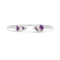 chevron amethyst cab bracelet