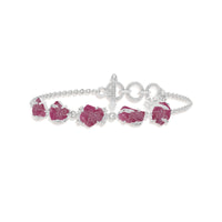 ruby rough bracelet