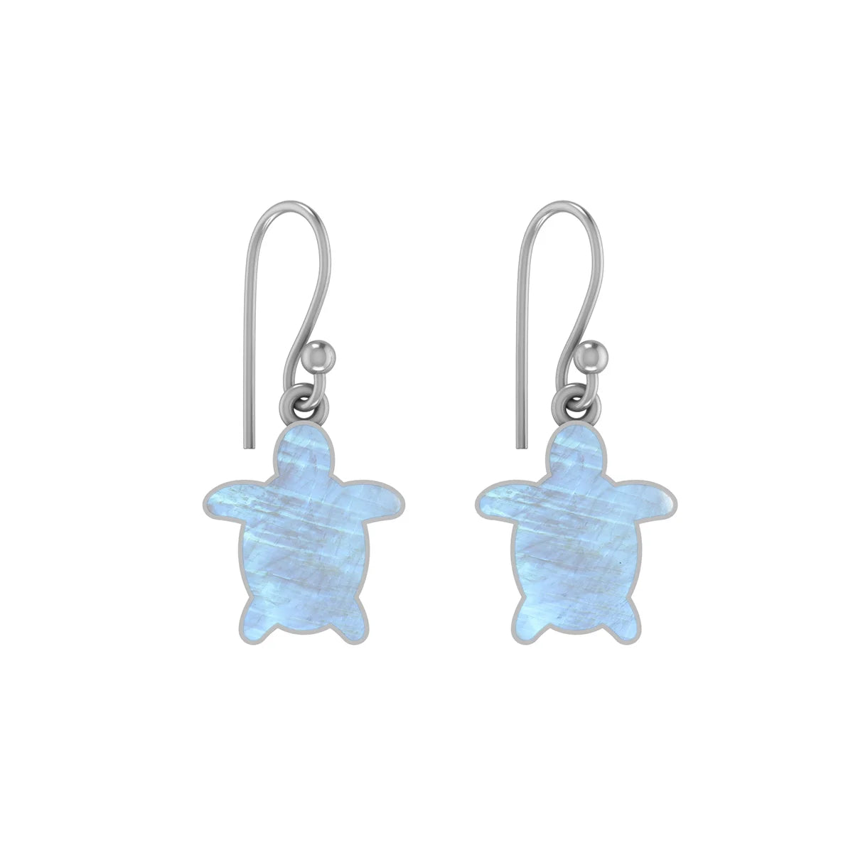 rainbow moonstone slice earrings