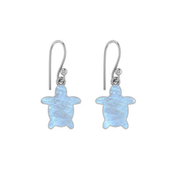rainbow moonstone slice earrings