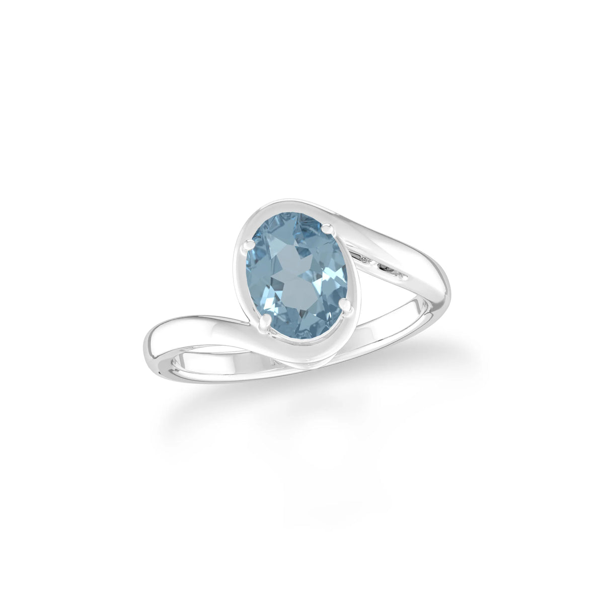 sky blue topaz bezel-set ring