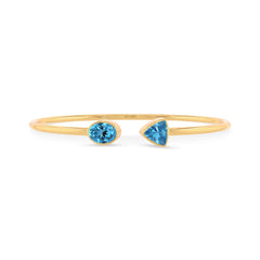 swiss blue topaz cut bracelet
