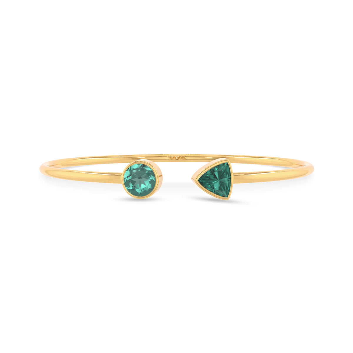 green tourmaline cut bracelet