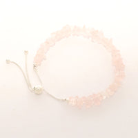 rose quartz rough bracelet