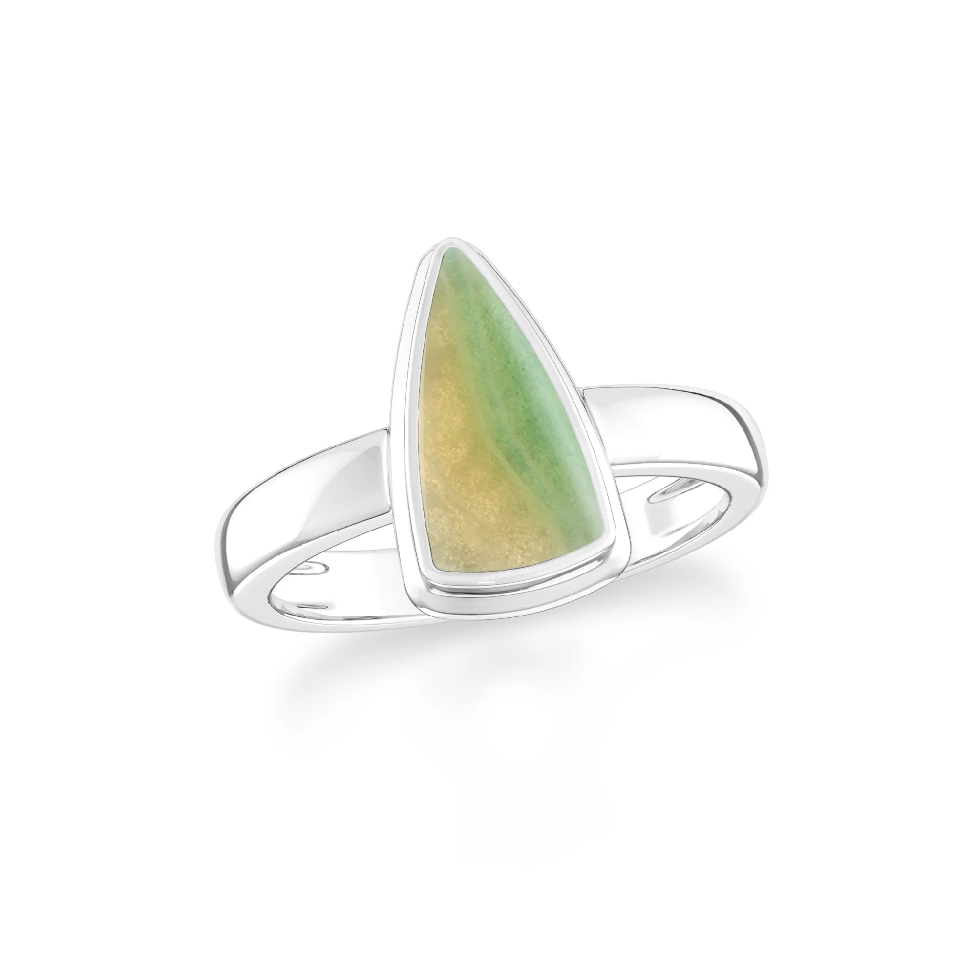 fluorite bezel-set ring