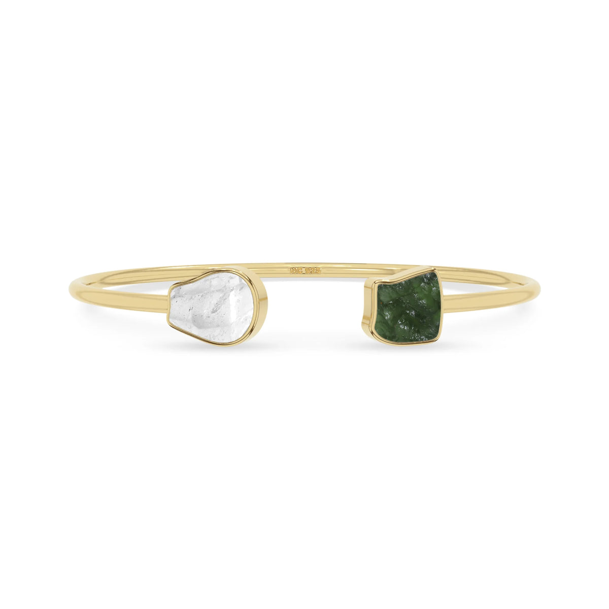 moldavite herkimer twister bracelet