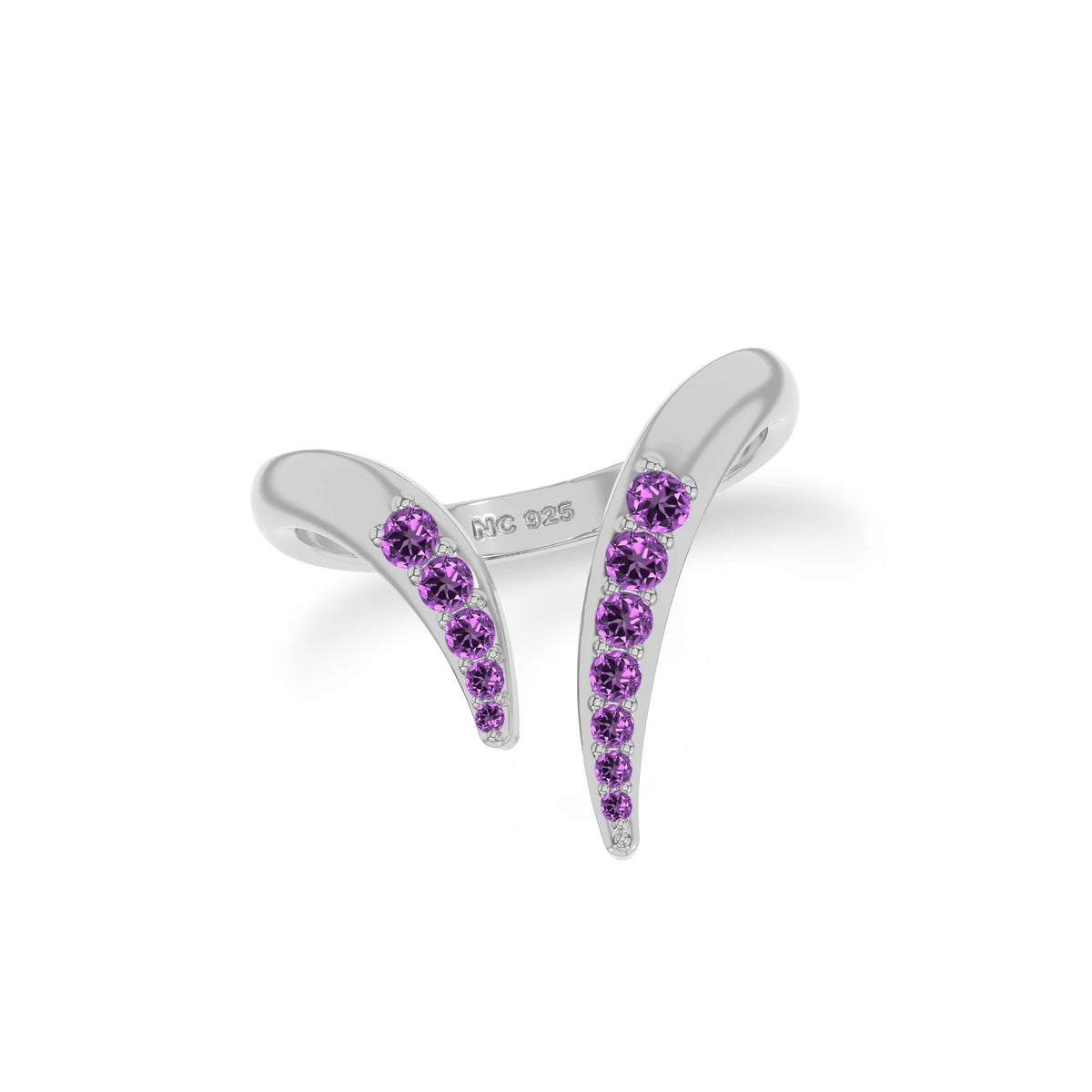 amethyst prong-set ring