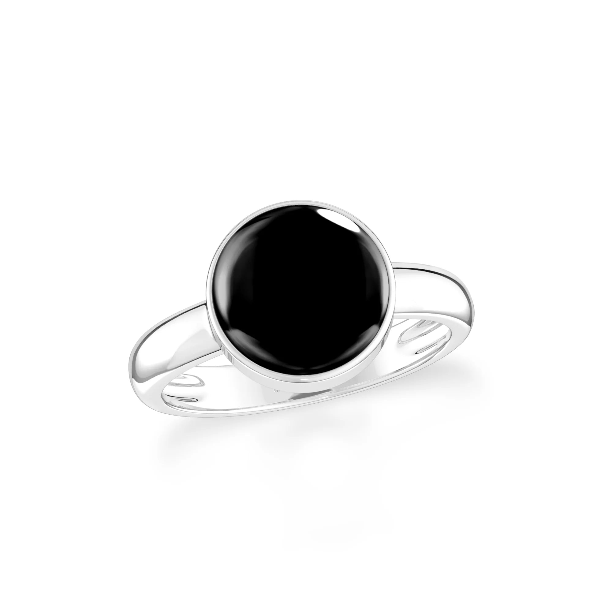 black-onyx bezel-set ring
