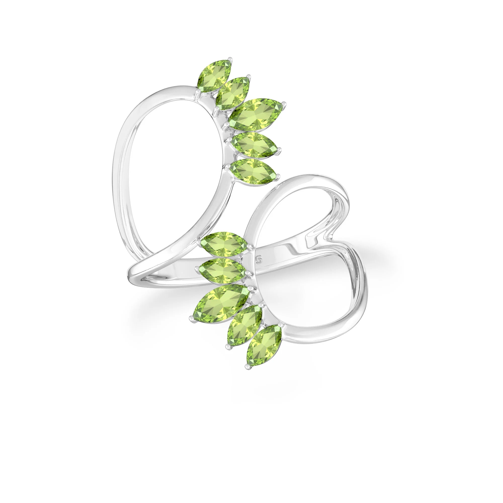 peridot prong-set ring