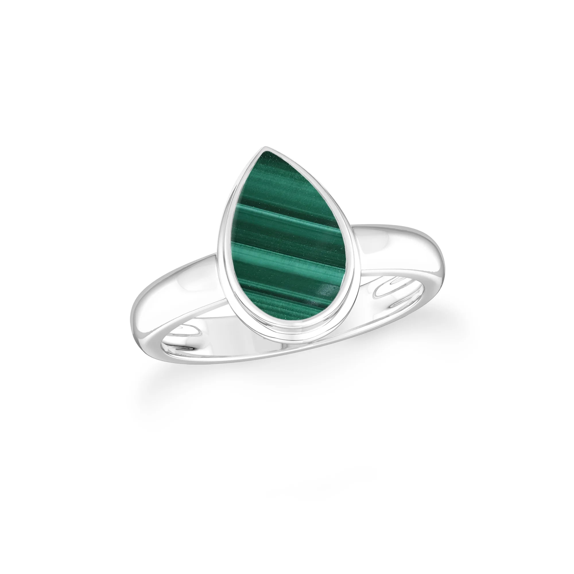 malachite bezel-set ring