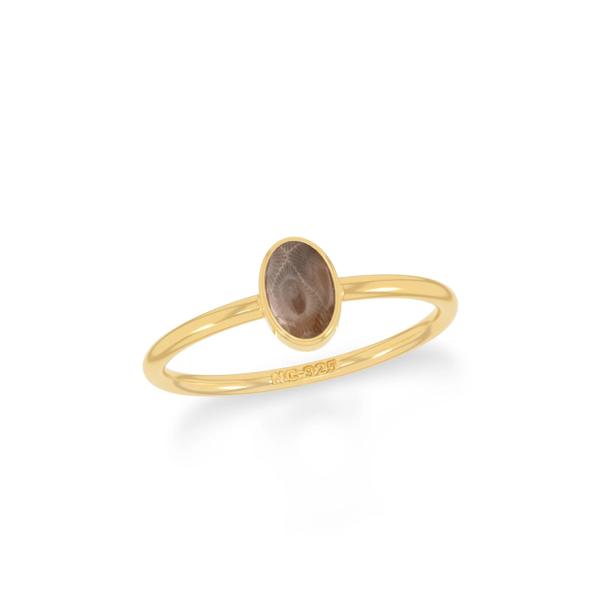 petoskey stackable bezel-set ring