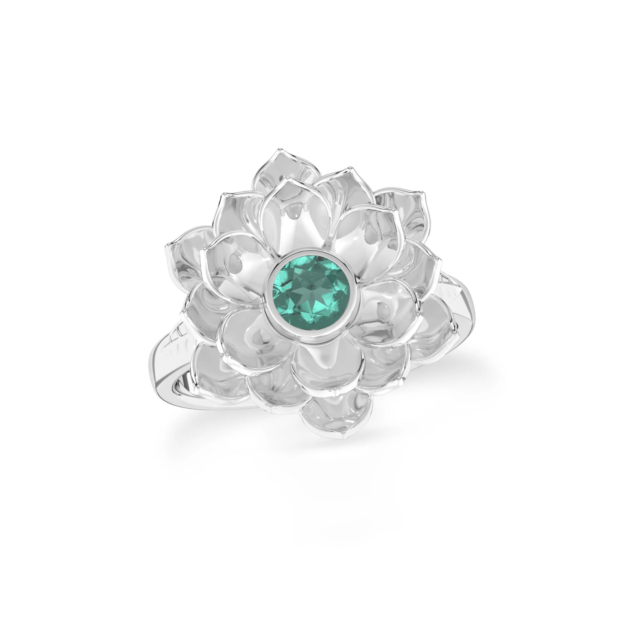 natural green tourmaline ring