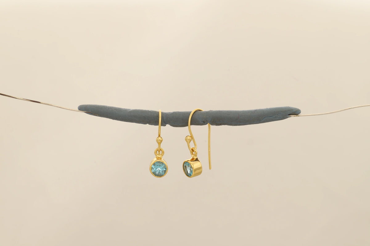 paraiba apatite cut earrings