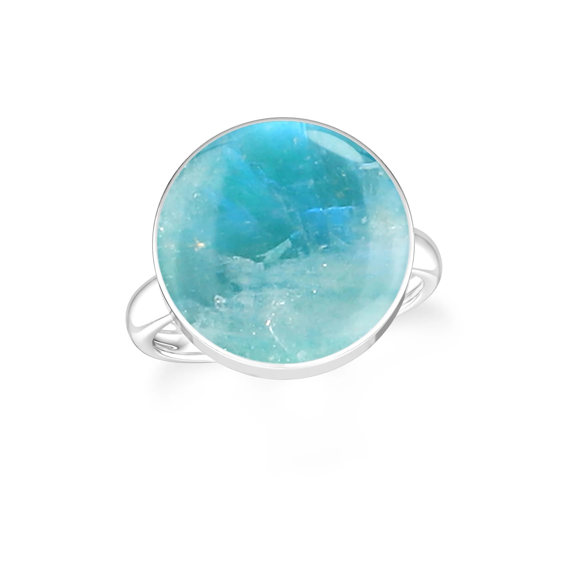 green-moonstone bezel-set ring