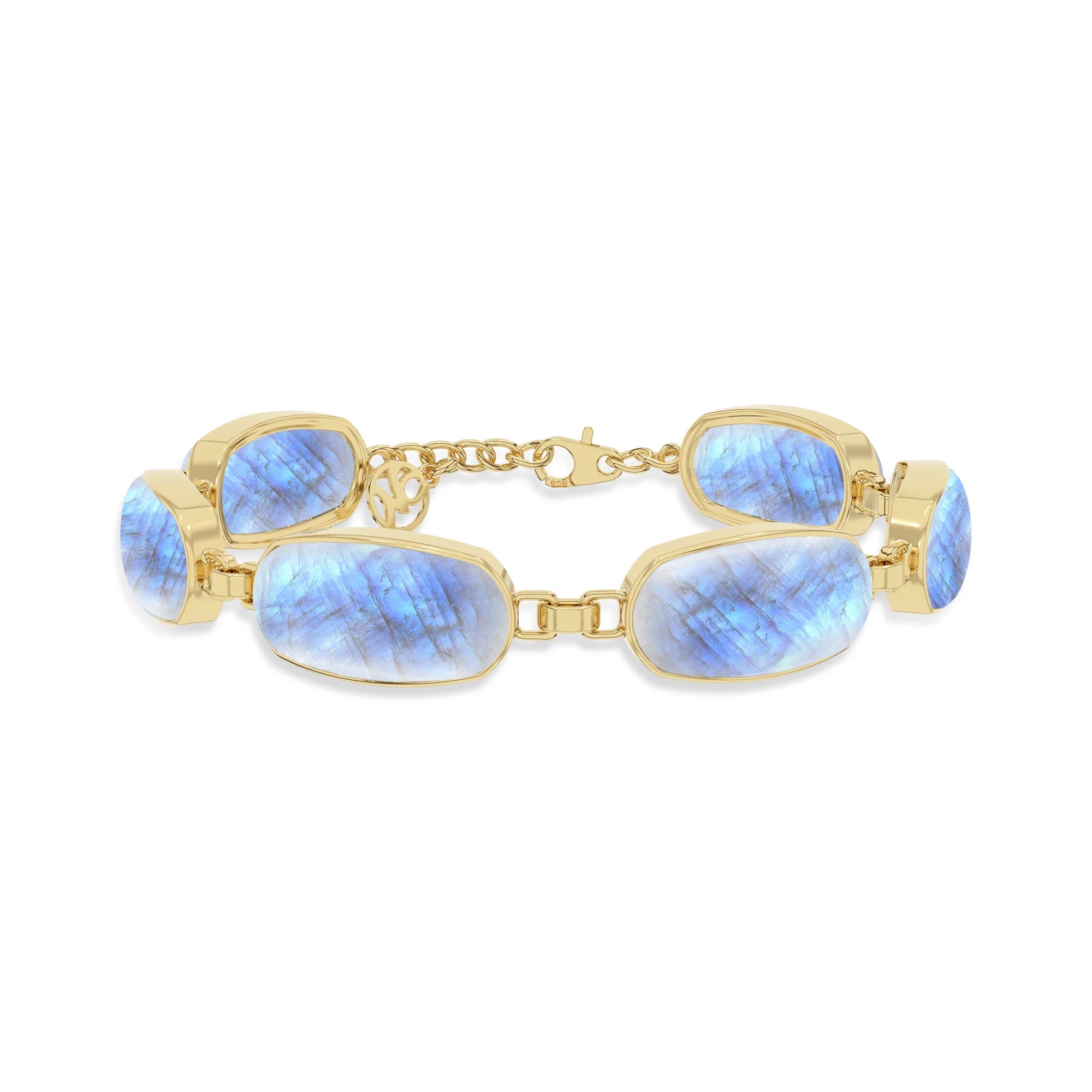 rainbow moonstone chain bracelet