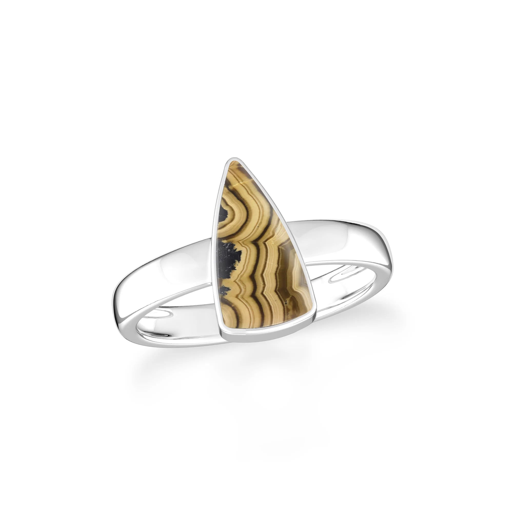 schalenblende bezel-set ring