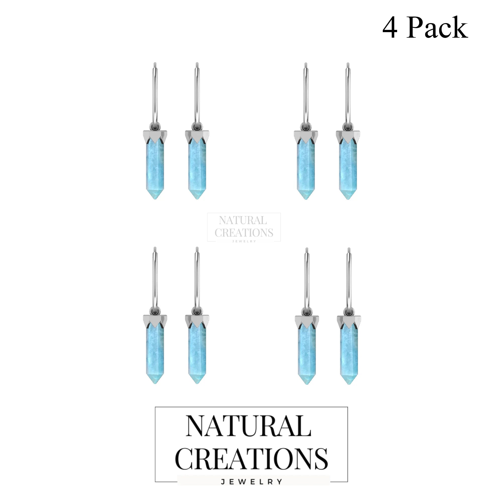 aquamarine cut earrings