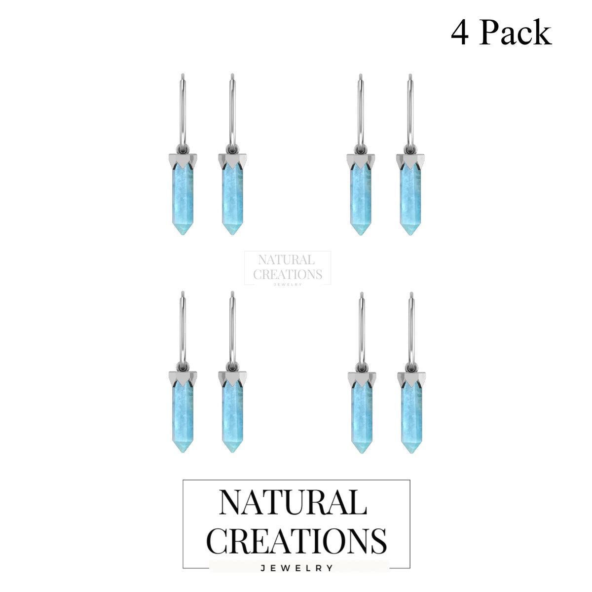 aquamarine cut earrings