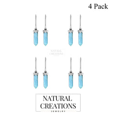 aquamarine cut earrings
