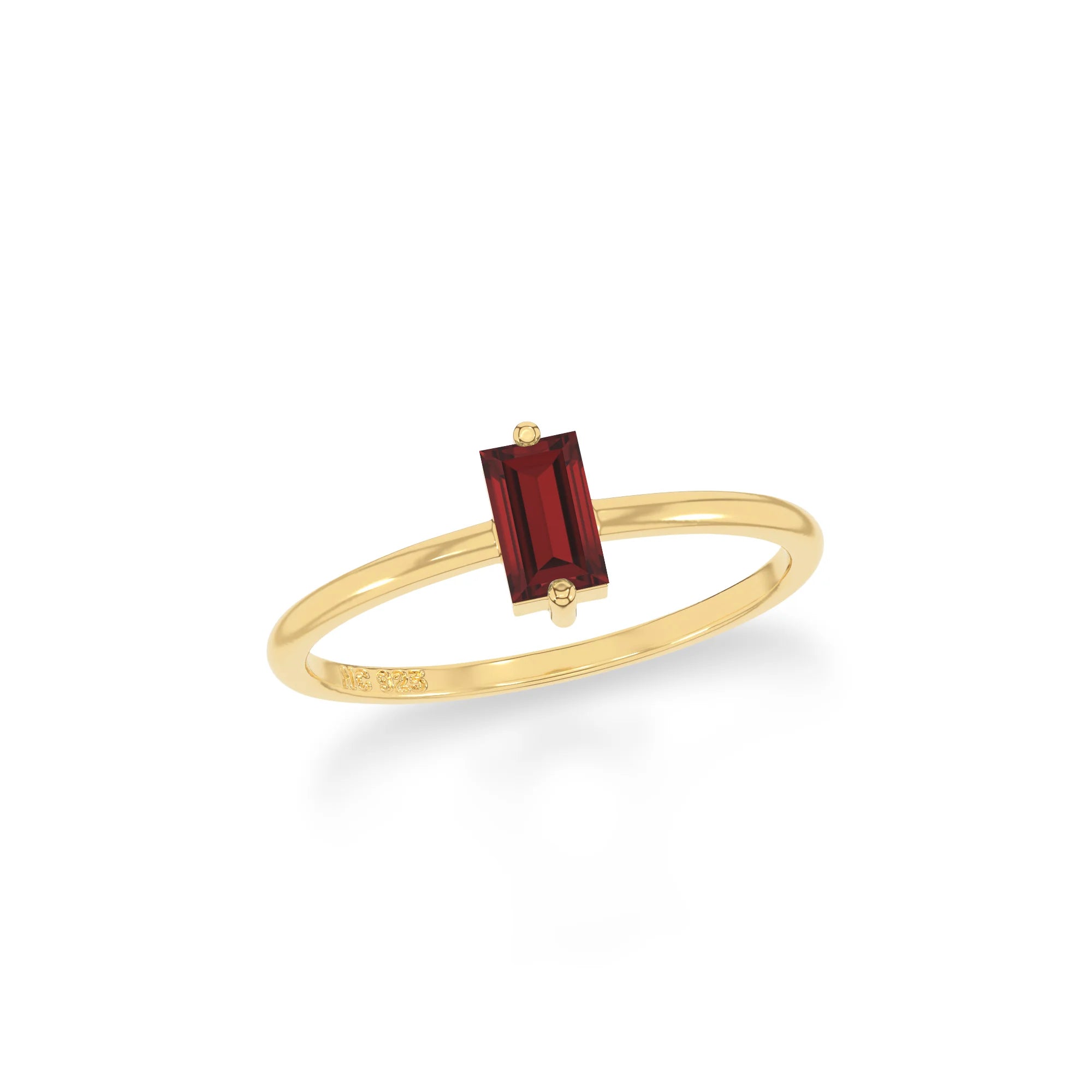 garnet prong-set ring