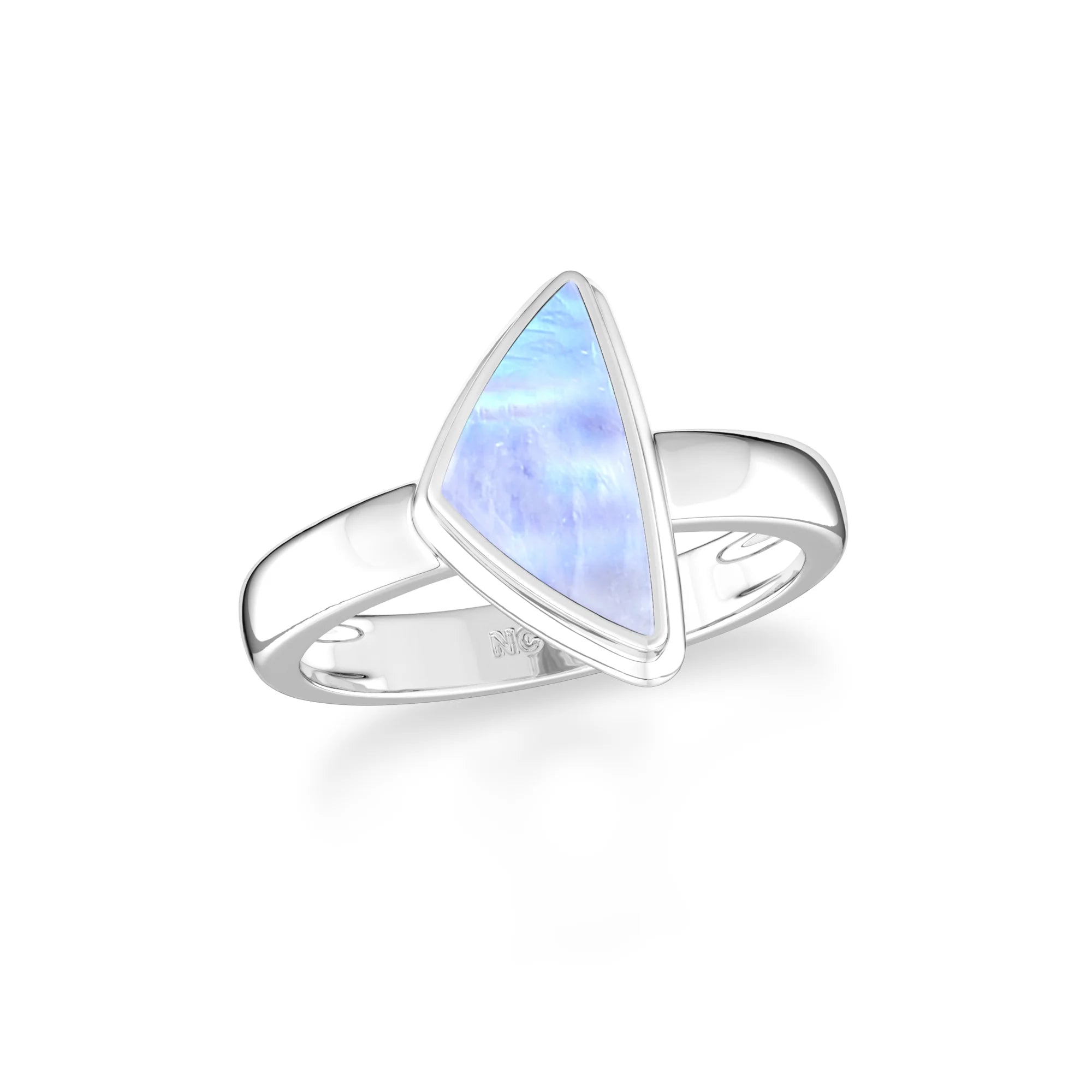 purple-moonstone bezel-set ring