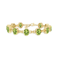 peridot chain bracelet