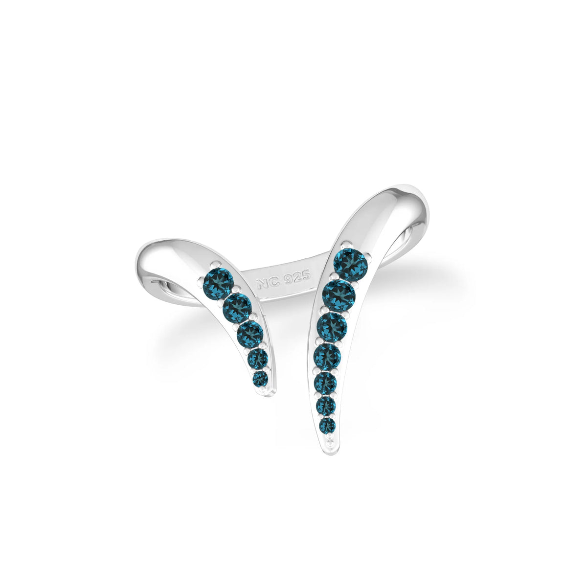 london blue topaz prong-set ring