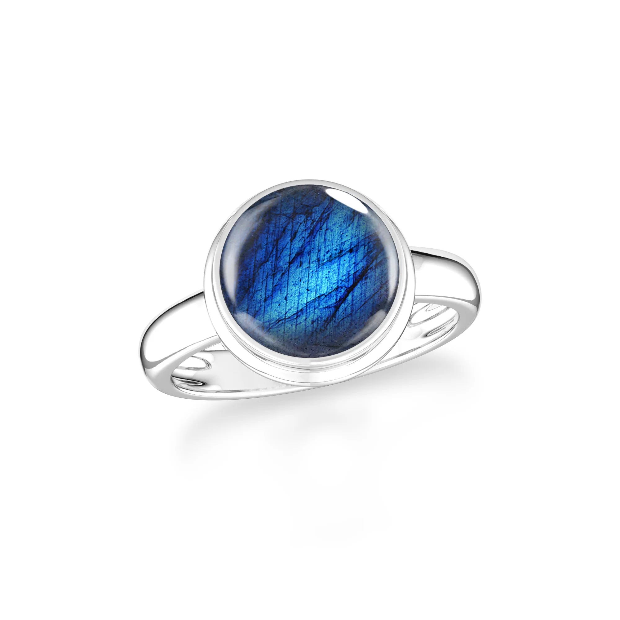 labradorite bezel-set ring