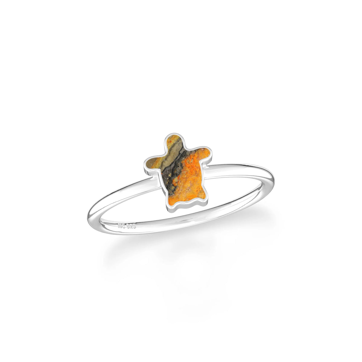 bumble bee stackable bezel-set ring