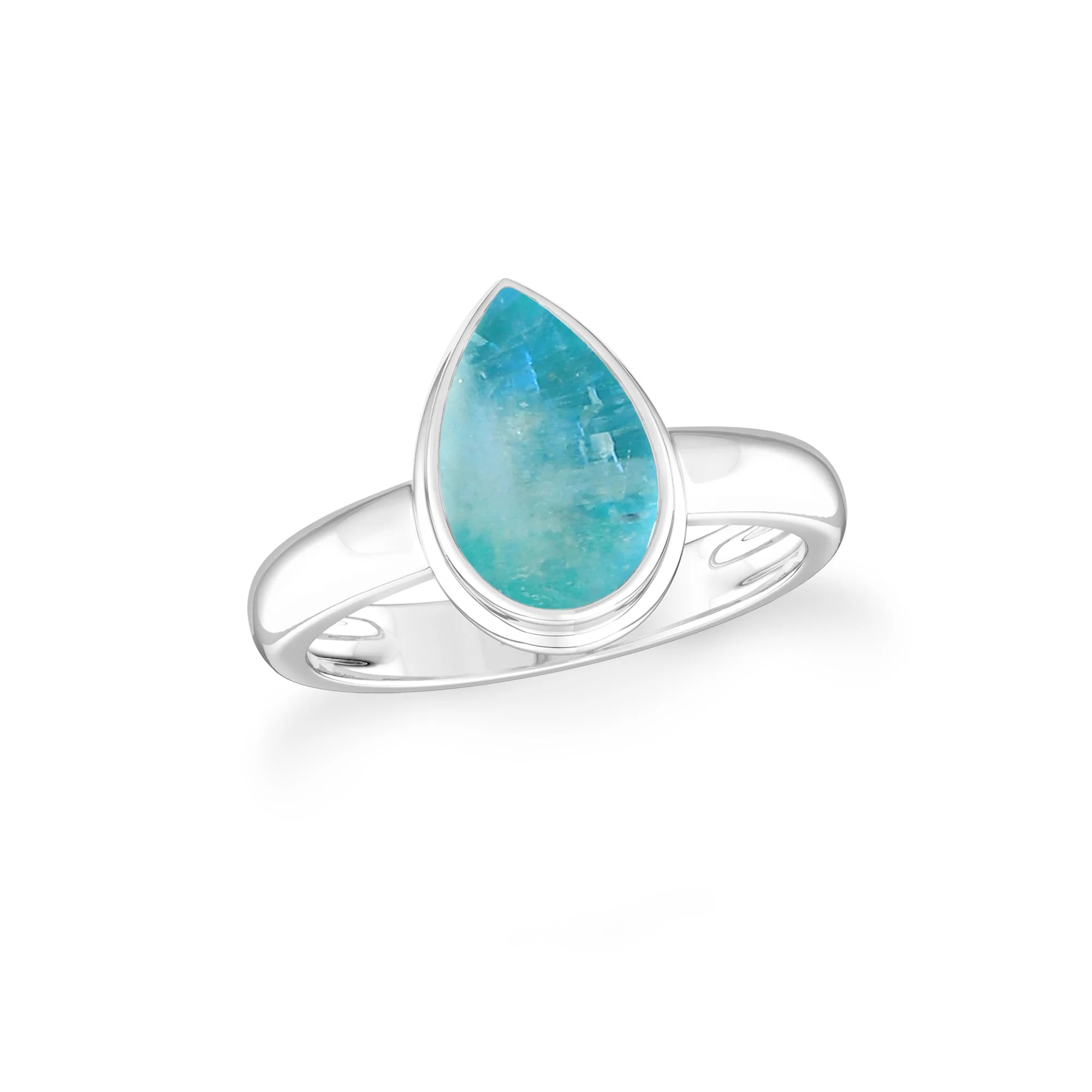 green-moonstone bezel-set ring