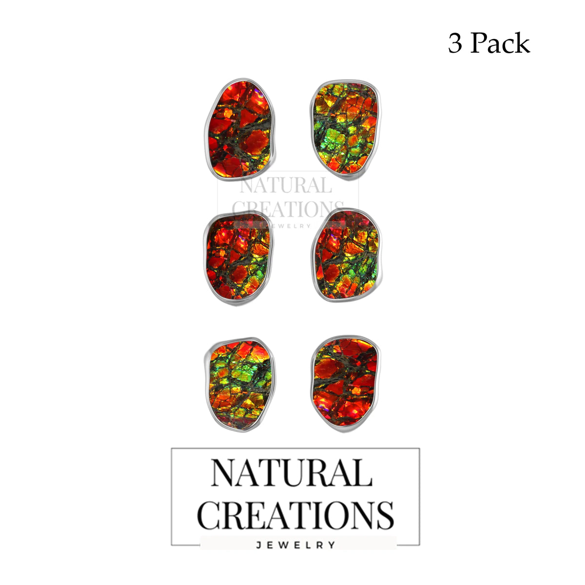 ammonite rough earrings 