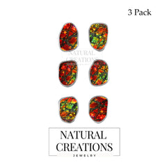 ammonite rough earrings 