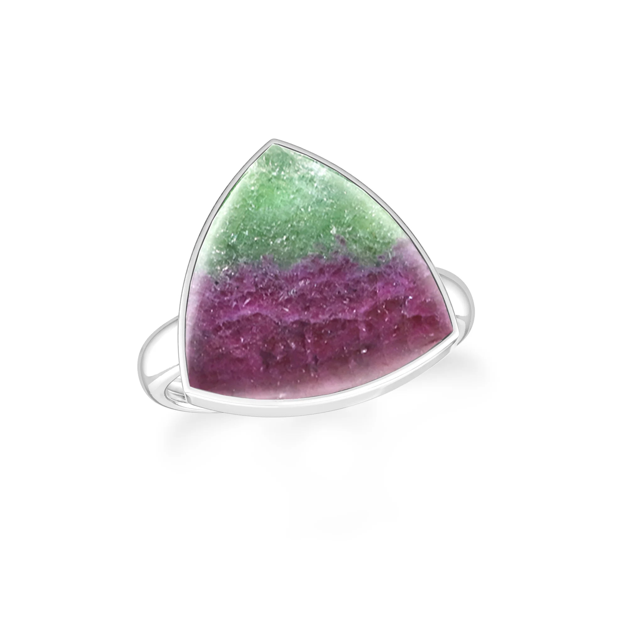 ruby-zoisite bezel-set ring