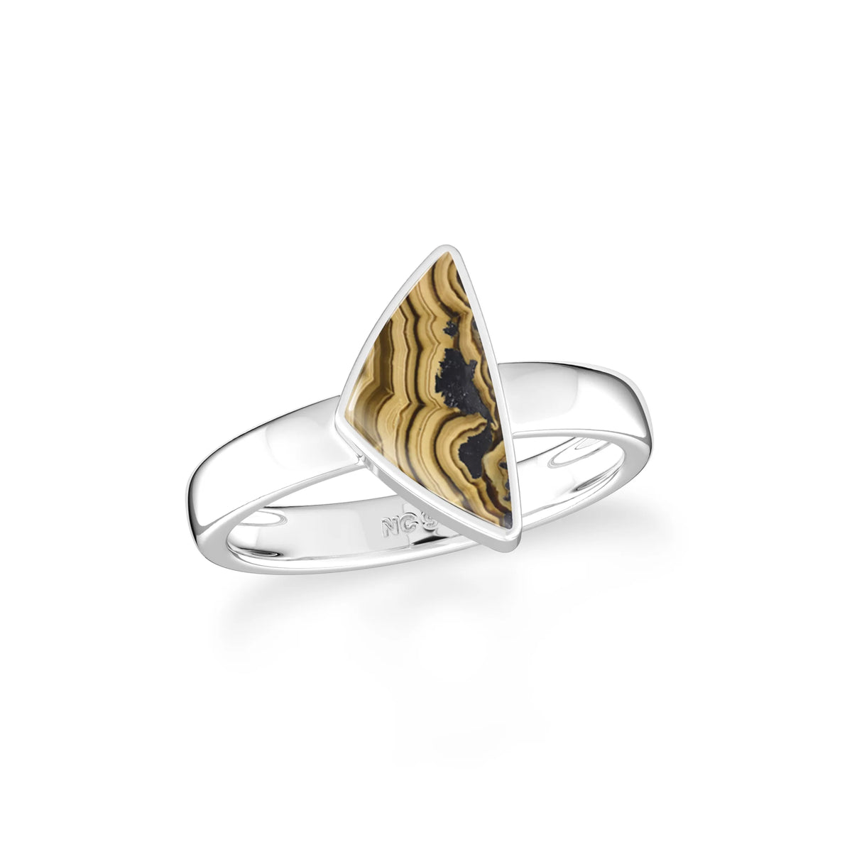 schalenblende bezel-set ring