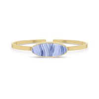 blue lace agate rough bracelet