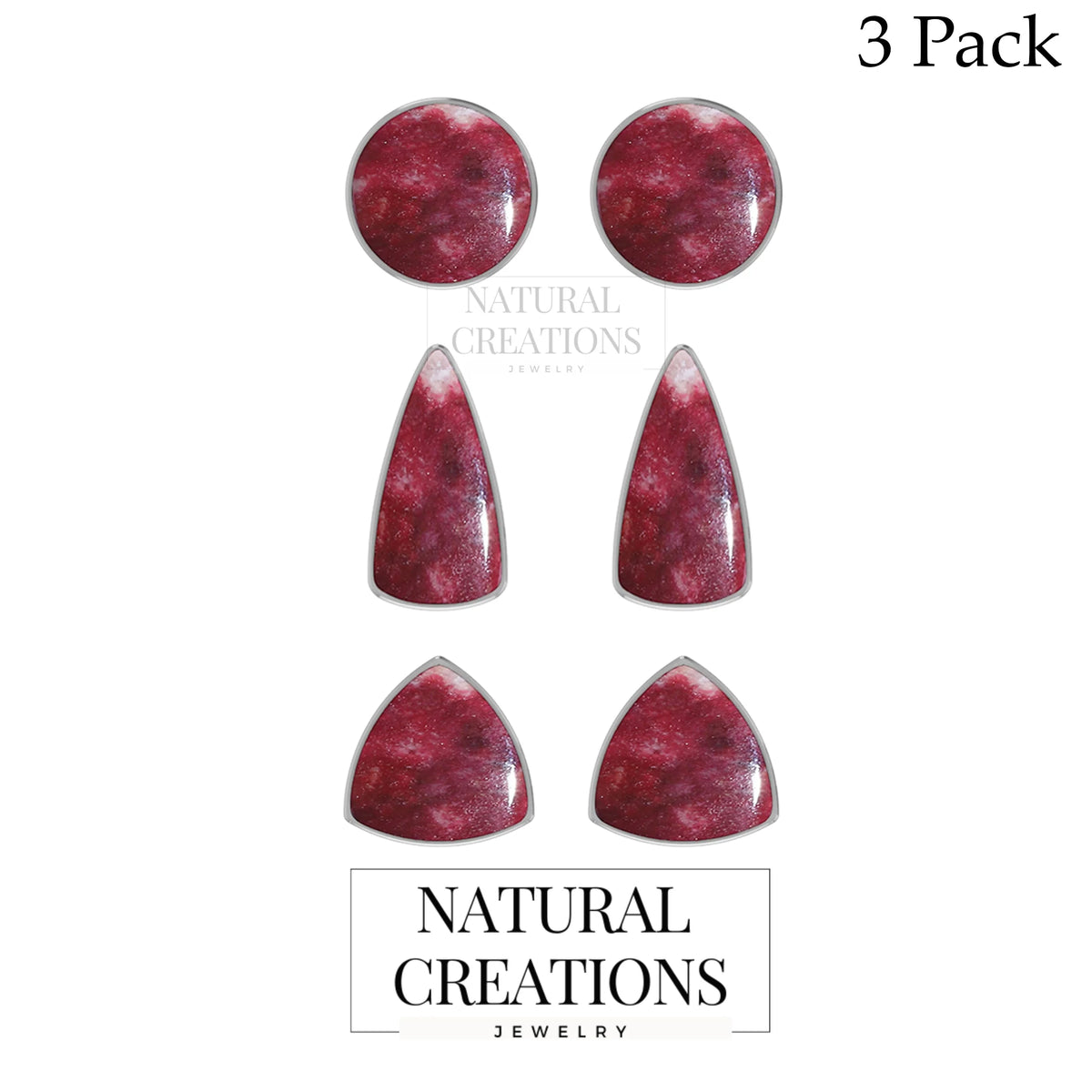 thulite cab earrings