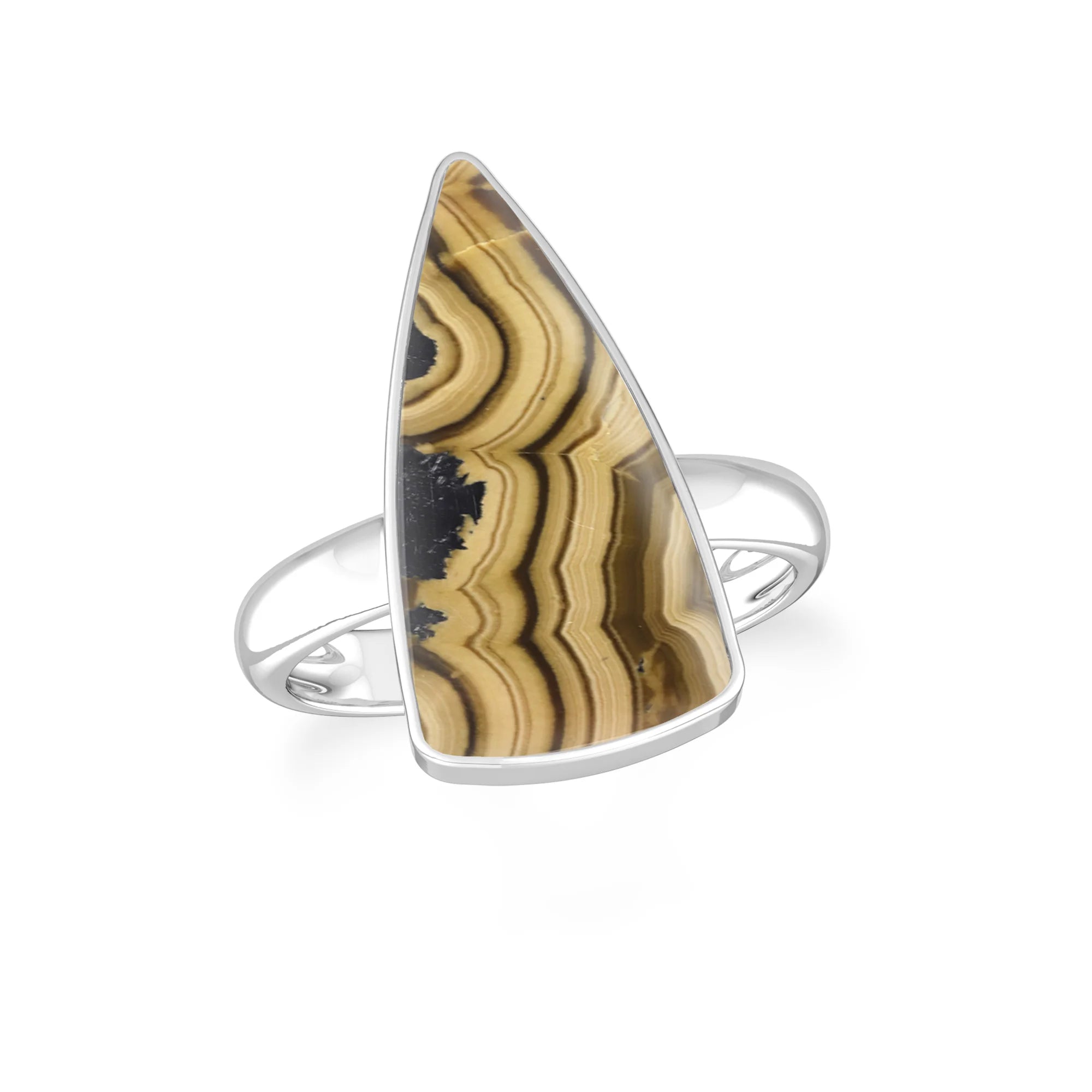 schalenblende bezel-set ring