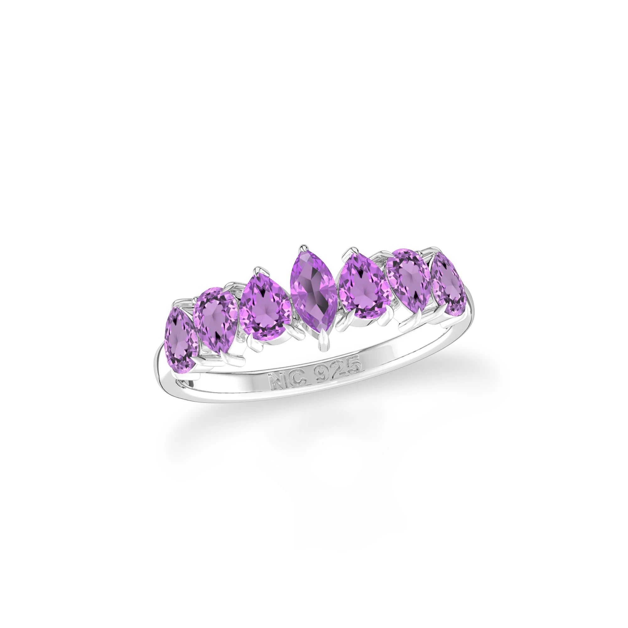 natural amethyst rings