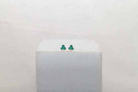 malachite slice earrings