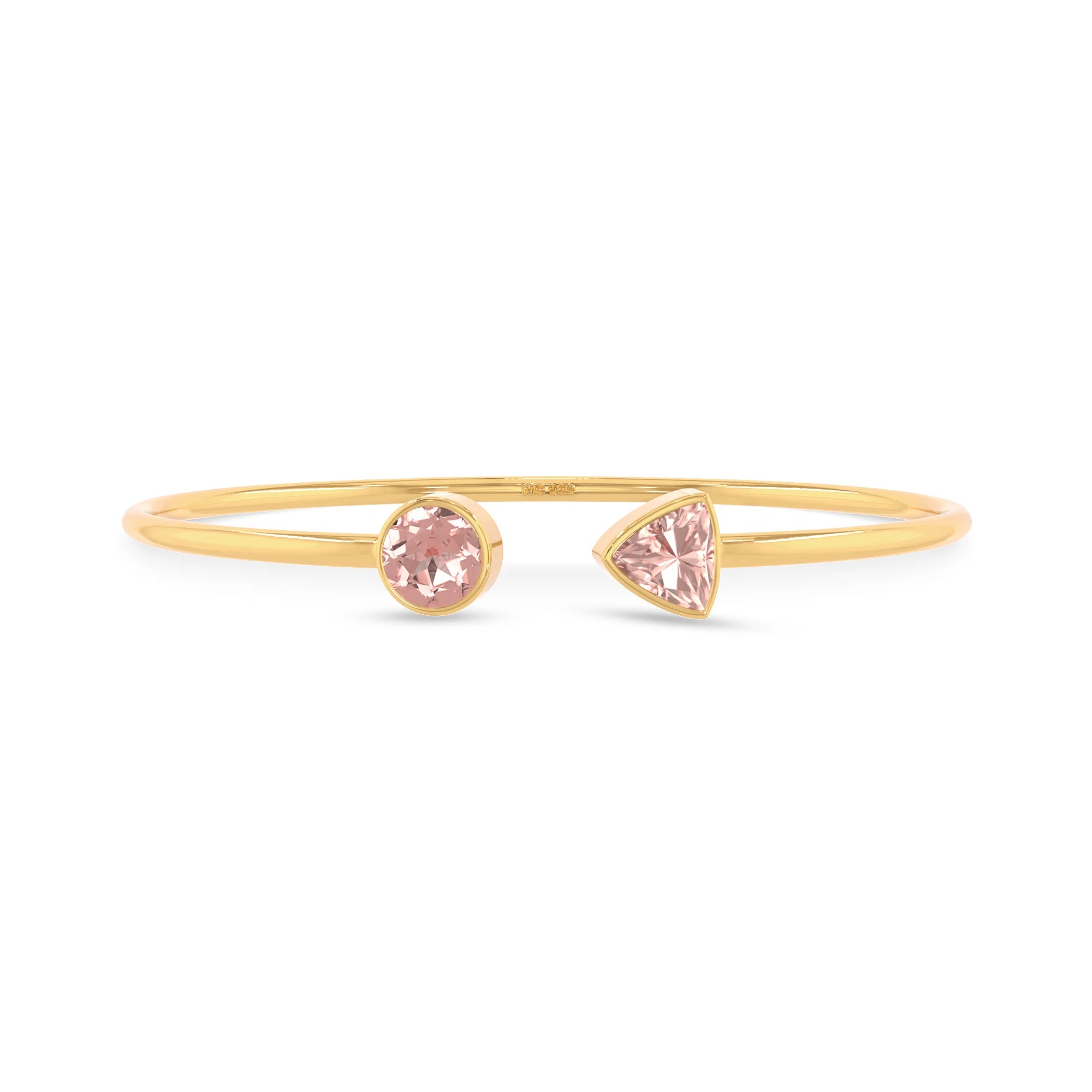 morganite cut bracelet