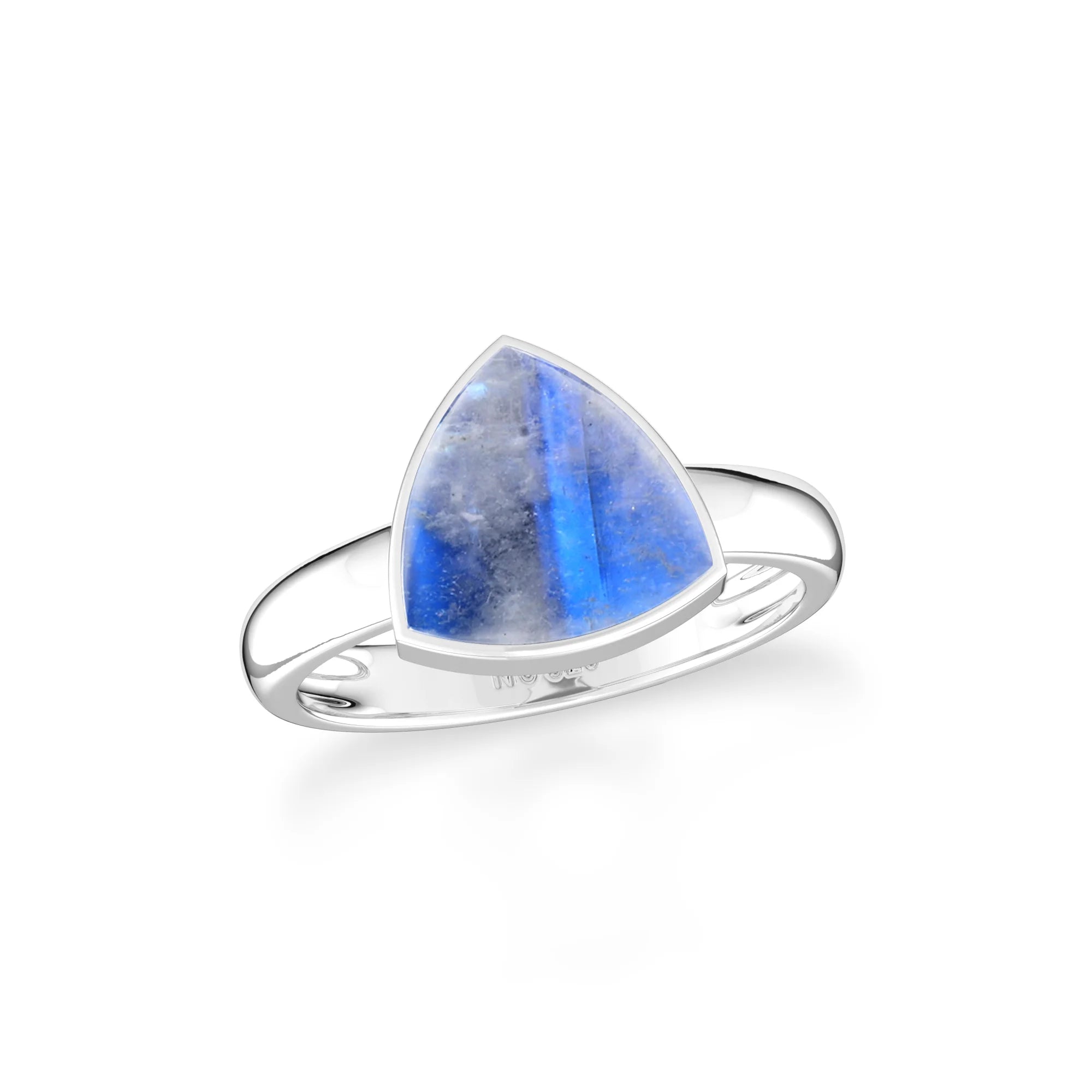 blue-moonstone bezel-set ring