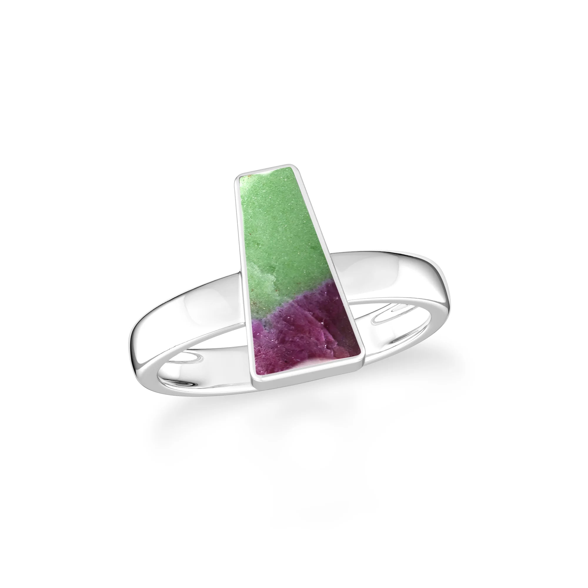 ruby-zoisite bezel-set ring