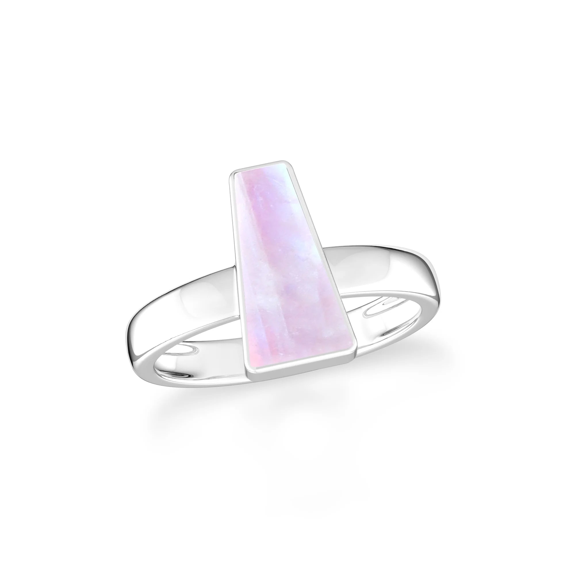 pink-moonstone bezel-set ring